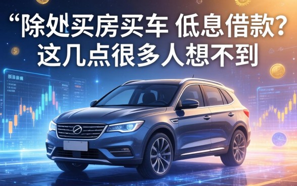 除了买房买车，低息借款的用处有哪些呢？这几点很多人想不到