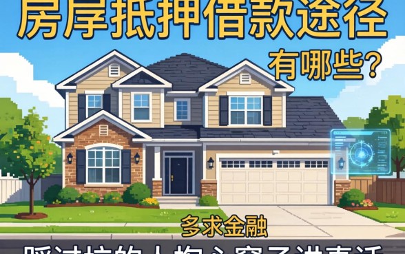 房屋抵押借款途径有哪些？一个踩过坑的人掏心窝子讲真话