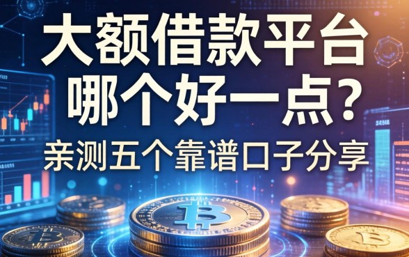 大额借款平台哪个好一点？亲测五个靠谱口子分享