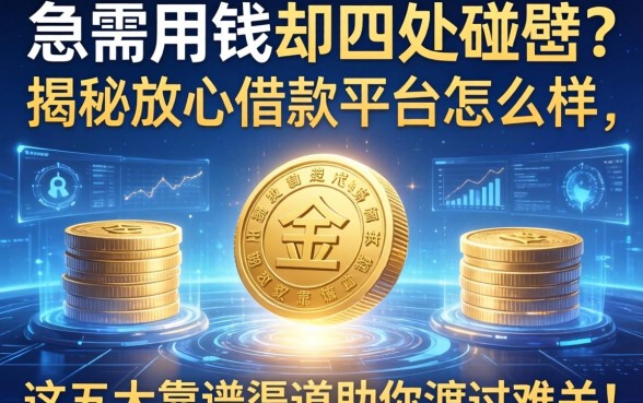急需用钱却四处碰壁？揭秘放心借款平台怎么样，这五大靠谱渠道助你渡过难关！