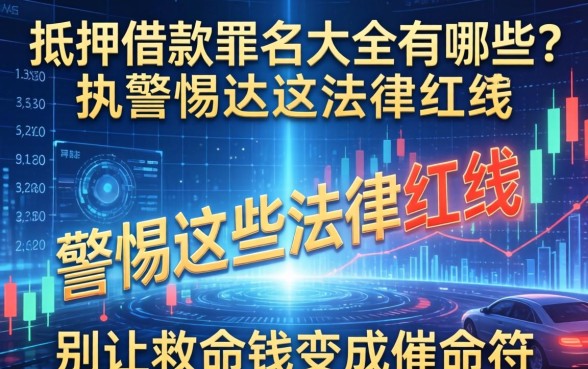 抵押借款罪名大全有哪些？警惕这些法律红线，别让救命钱变成催命符