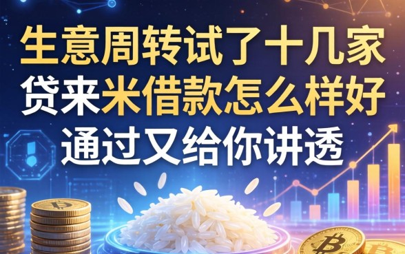 生意周转试了十几家，贷来米借款怎么样好通过吗给你讲透