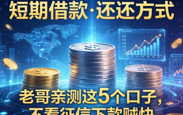 短期借款归还方式有哪些？老哥亲测这5个口子，不看征信下款贼快