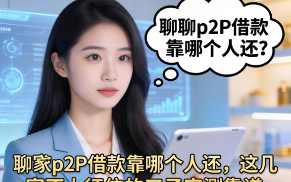 聊聊p2p借款靠哪个人还,这几家不上征信的口子实测靠谱