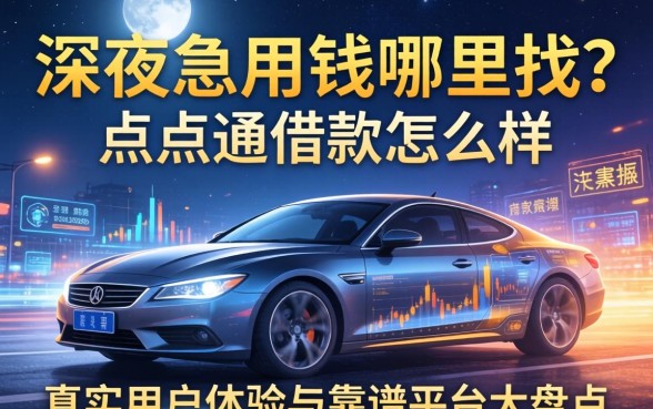 深夜急用钱哪里找？点点通借款怎么样？真实用户体验与靠谱平台大盘点