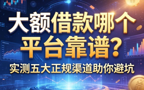 大额借款哪个平台靠谱？实测五大正规渠道助你避坑