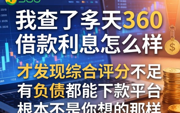 我查了半天360的借款利息怎么样，才发现综合评分不足有负债都能下款平台根本不是你想的那样
