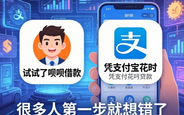 我试了呗呗借款和凭支付宝花呗贷款的app，发现很多人第一步就想错了