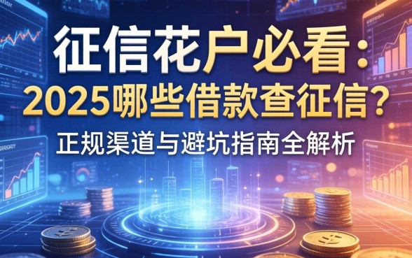 征信花户必看：2025哪些借款查征信？正规渠道与避坑指南全解析
