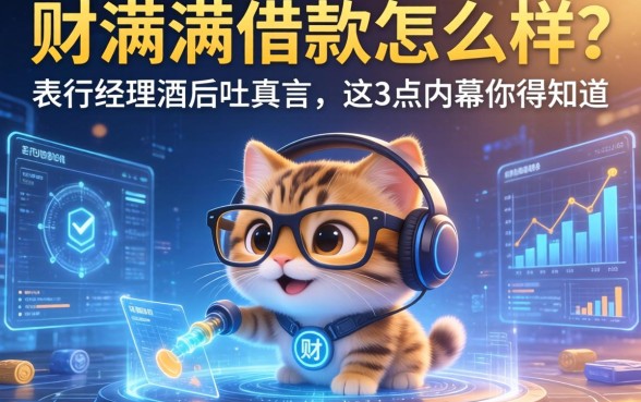 财满满借款怎么样？支行经理酒后吐真言，这3点内幕你得知道
