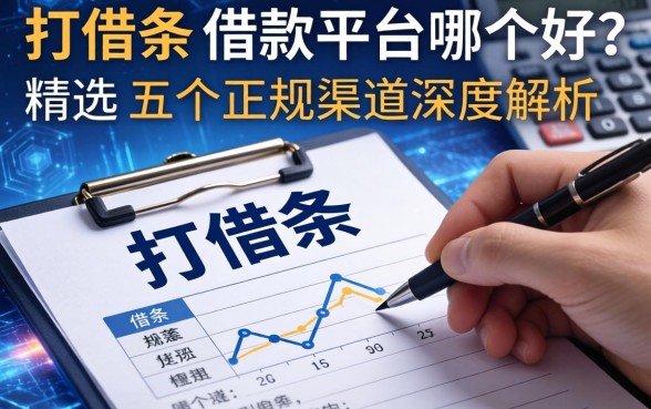 打借条的借款平台哪个好？精选五个正规渠道深度解析