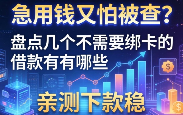 急用钱又怕被查？盘点几个不需要绑卡的借款有哪些，亲测下款稳