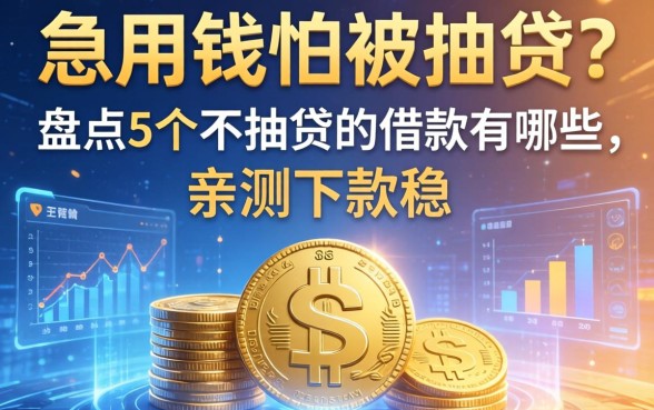 急用钱怕被抽贷？盘点5个不抽贷的借款有哪些，亲测下款稳