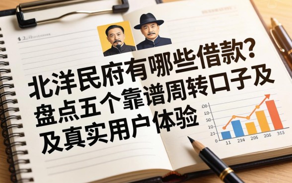 北洋政府有哪些借款？盘点五个靠谱周转口子及真实用户体验