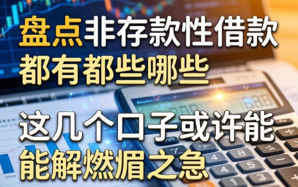 盘点非存款性借款都有哪些，这几个口子或许能解燃眉之急