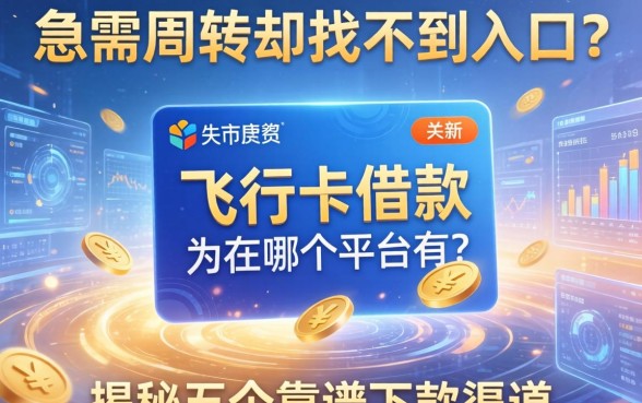 急需周转却找不到入口？飞行卡借款在哪个平台有？揭秘五个靠谱下款渠道