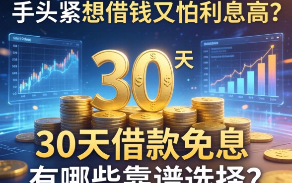 手头紧想借钱又怕利息高？30天借款免息的有哪些靠谱选择？