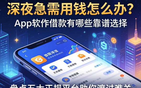 深夜急需用钱怎么办？app软件借款有哪些靠谱选择？盘点五大正规平台助你渡过难关
