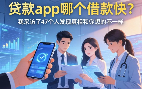 贷款app哪个借款快？我采访了47个人，发现真相和你想的不一样