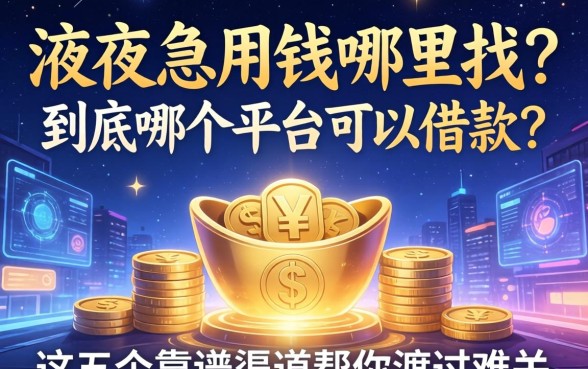深夜急用钱哪里找？到底哪个平台可以借款？这五个靠谱渠道帮你渡过难关