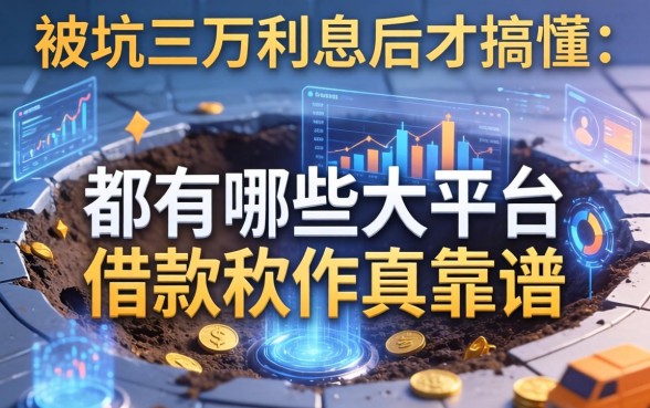 被坑三万利息后才搞懂：都有哪些大平台借款软件真靠谱