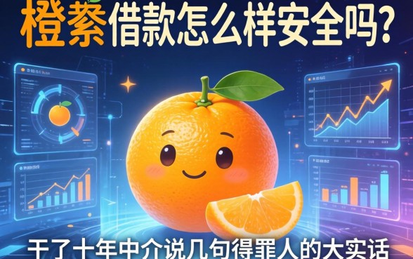 橙子借款怎么样安全吗？干了十年中介说几句得罪人的大实话