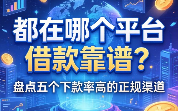 都在哪个平台借款靠谱？盘点五个下款率高的正规渠道