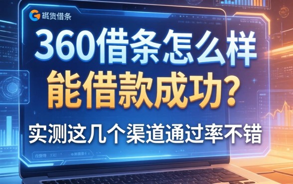 360借条怎么样能借款成功？实测这几个渠道通过率不错
