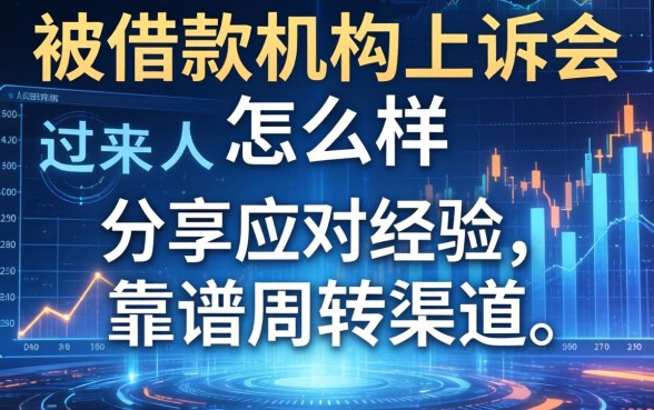 被借款机构上诉会怎么样？过来人分享应对经验与靠谱周转渠道