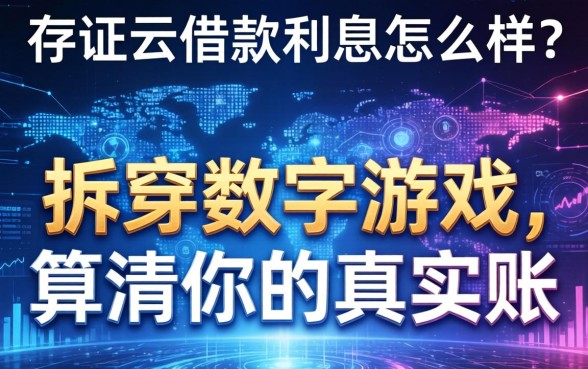 存证云借款利息怎么样？拆穿数字游戏，算清你的真实账