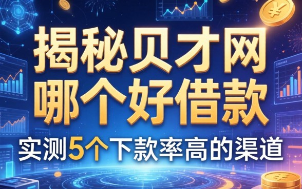 揭秘贝才网哪个好借款：实测5个下款率高的渠道