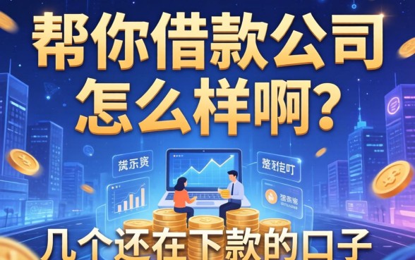 帮你借款的公司怎么样啊？整理了几个还在下款的口子