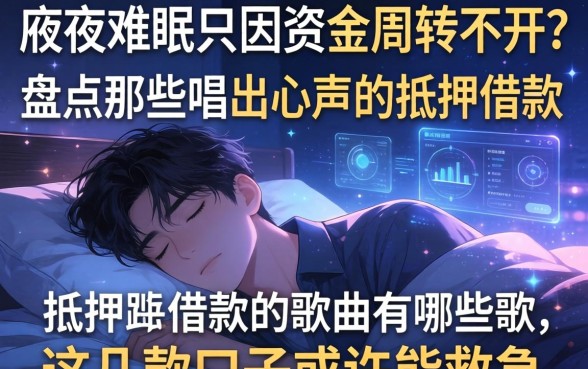 深夜难眠只因资金周转不开？盘点那些唱出心声的抵押借款的歌曲有哪些歌，这几款口子或许能救急
