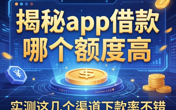 揭秘app借款哪个额度高，实测这几个渠道下款率不错