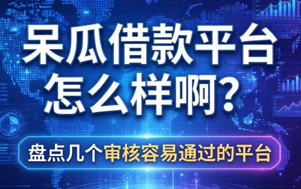 呆瓜借款平台怎么样啊？盘点几个审核容易通过的平台