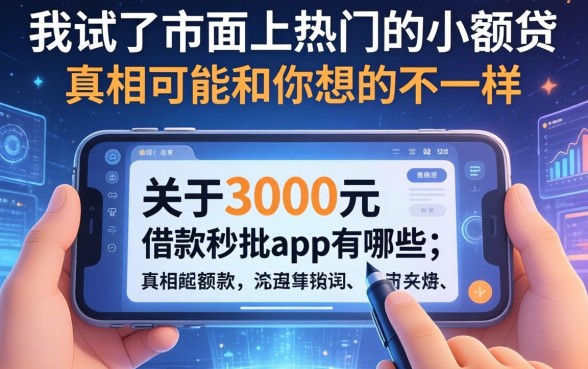 我试了市面上热门的小额贷，关于3000元借款秒批app有哪些，真相可能和你想的不一样