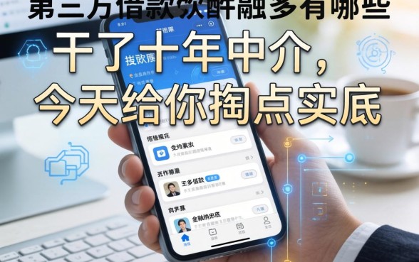 第三方借款软件有哪些？干了十年中介，今天给你掏点实底