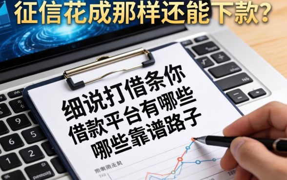 征信花成那样还能下款？细说打借条的借款平台有哪些靠谱路子