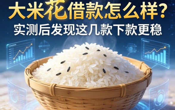 大米花花借款怎么样？实测后发现这几款下款更稳
