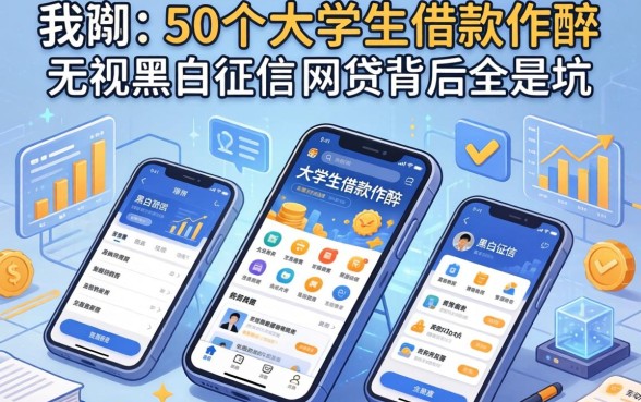 我翻了50个大学生借款软件，发现无视黑白征信的网贷背后全是坑
