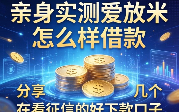 亲身实测爱放米怎么样借款，分享几个不看征信的好下款口子