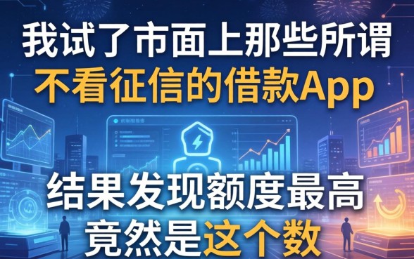 我试了市面上那些所谓不看征信的借款app，结果发现额度最高竟然是这个数