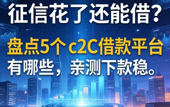 征信花了还能借？盘点5个c2c借款平台有哪些，亲测下款稳