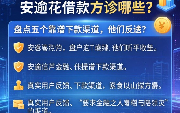 安逸花借款方是哪些？盘点五个靠谱下款渠道及真实用户反馈