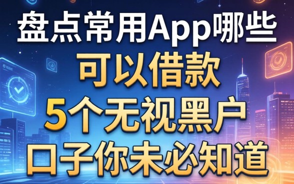 盘点常用app哪些可以借款，这5个无视黑户的口子你未必知道