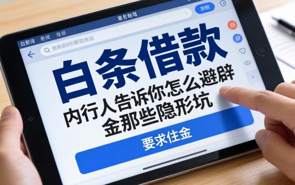 白条借款的信息有哪些？内行人告诉你怎么避开那些隐形坑