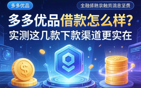 多多优品借款怎么样？实测这几款下款渠道更实在