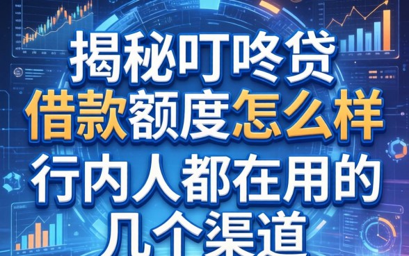 揭秘叮咚贷借款额度怎么样，行内人都在用的几个渠道