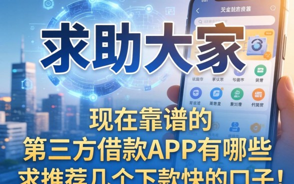 求助大家，现在靠谱的第三方借款app有哪些？求推荐几个下款快的口子！