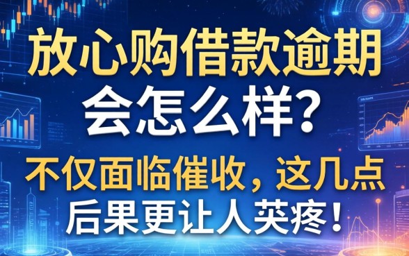 放心购借款逾期会怎么样？不仅面临催收，这几点后果更让人头疼！